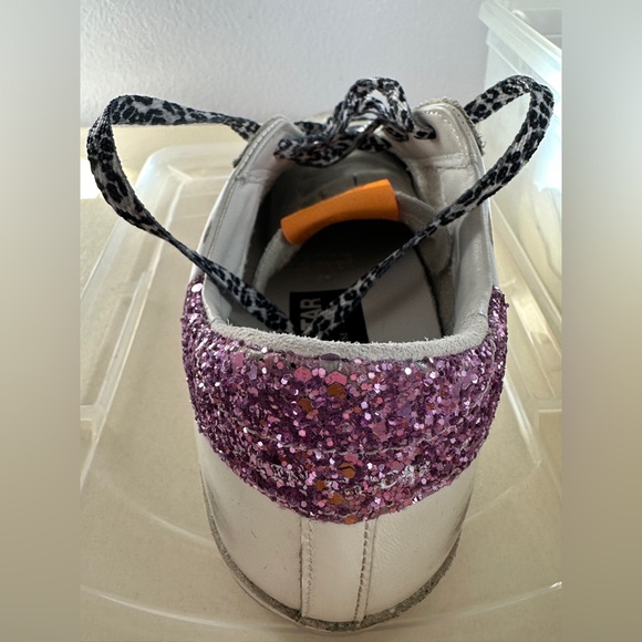 Golden Goose women’s Super Star low top sneaker. Size 39. Purple/teal/white. - Picture 6 of 8